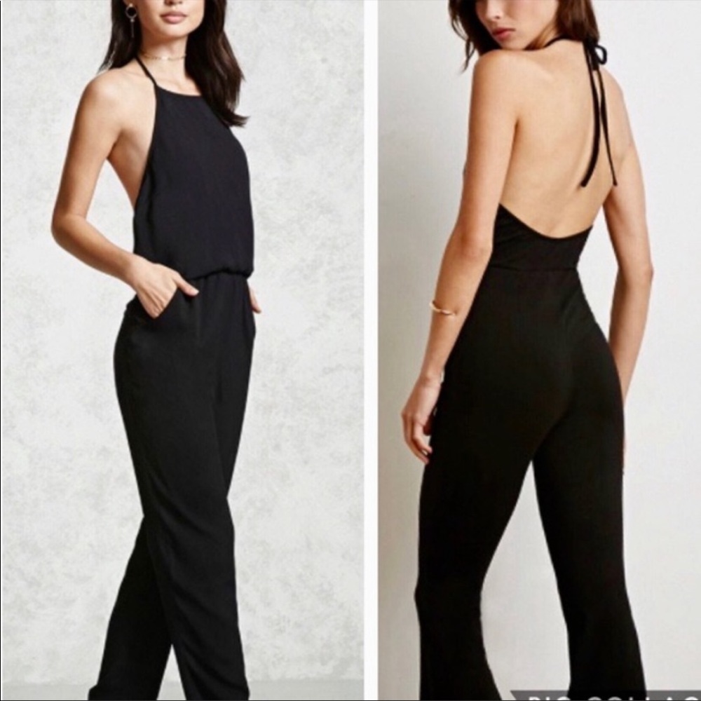 Flattering Black Halter Jumpsuit